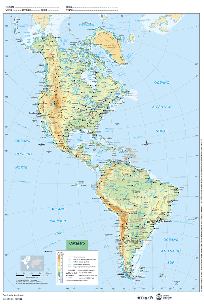 América Físico Político